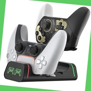 NexiGo PS5 Controller Charger / Dual Charging Station with LED Indicator